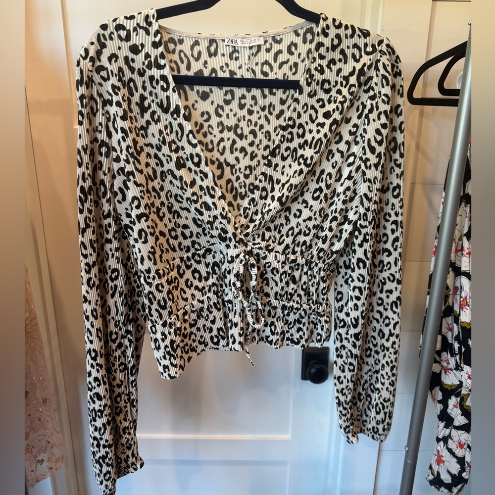 Zara cheetah blouse 
Never worn